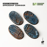 Battle Ready Bases: Spaceship Corridor- Oval 60mm (x4)
