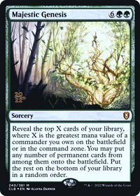 Majestic Genesis [Commander Legends: Battle for Baldur's Gate Prerelease Promos]