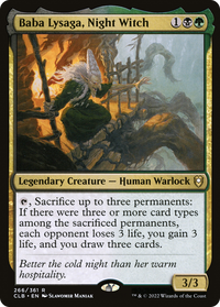 Baba Lysaga, Night Witch [Commander Legends: Battle for Baldur's Gate]