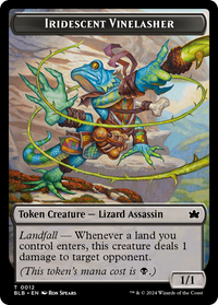 Iridescent Vinelasher -  Foil (BLB-012) - Bloomburrow Tokens