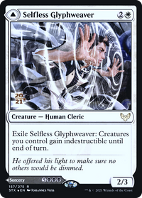 Selfless Glyphweaver // Deadly Vanity [Strixhaven: School of Mages Prerelease Promos]