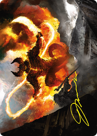 The Balrog, Flame of Udûn // The Balrog, Flame of Udûn -  (Borderless) Foil (ASLTR-036) - Tales of Middle-earth Art Series