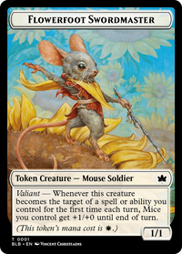 Flowerfoot Swordmaster -  Foil (BLB-001) - Bloomburrow Tokens
