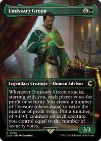 Emissary Green (Borderless) [Ravnica: Clue Edition]