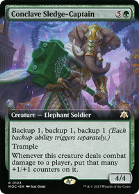 Conclave Sledge-Captain (MOC-123) - March of the Machine Commander: (Extended Art) Foil