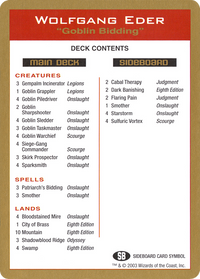 Wolfgang Eder Decklist [World Championship Decks 2003]