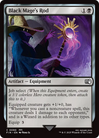 Black Mage's Rod -  Foil (FIN-090) - FINAL FANTASY