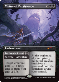 Virtue of Persistence // Locthwain Scorn - (Borderless) Foil (GAME-035) - Store Championships