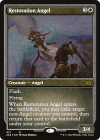 Restoration Angel (Foil Etched) -  Foil (2X2-421) - Double Masters 2022