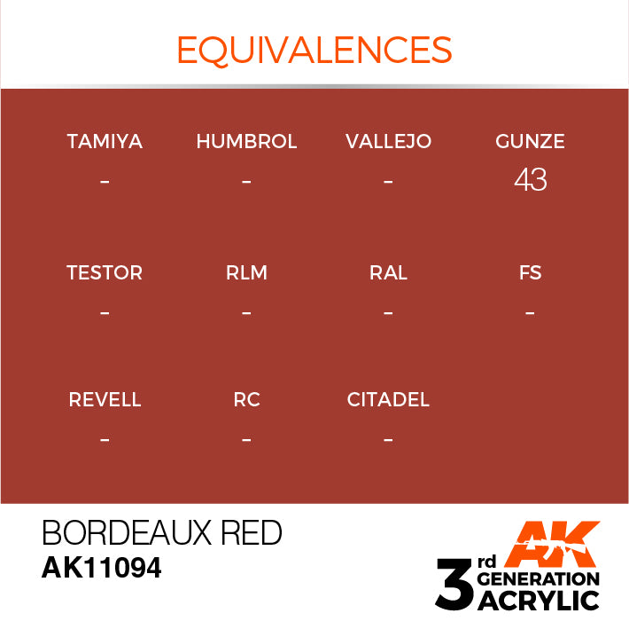 3G Acrylic: Bordeaux Red