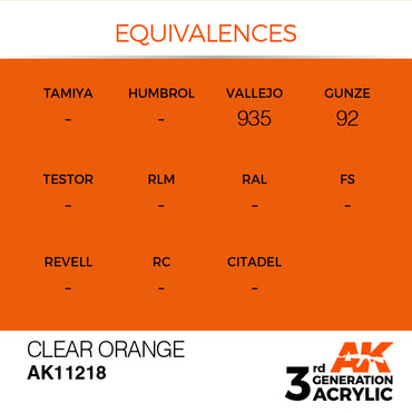 3G Acrylic: Clear Orange