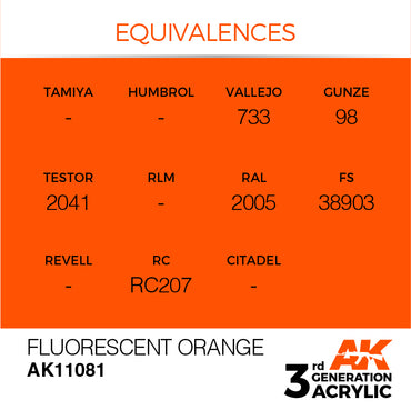 3G Acrylic: Fluorescent  Orange