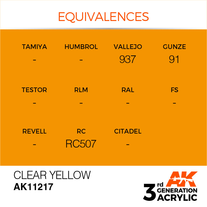 3G Acrylic: Clear Yellow