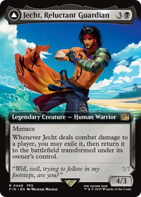 Jecht, Reluctant Guardian // Braska's Final Aeon - : (enchantment, Extended Art) (FIN-448) - FINAL FANTASY