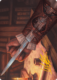 Hidden Blade Art Card (Gold-Stamped Signature) -  (Borderless) (ASACR-009) - Assassin's Creed Art Series