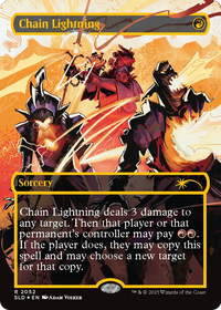 Chain Lightning -  (Borderless) Foil (SLD-2052) - Secret Lair Drop