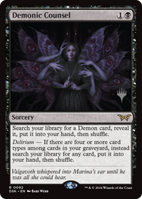 Demonic Counsel (Promo Pack) [Duskmourn: House of Horror Promos]