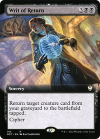 Writ of Return (Extended Art) [Streets of New Capenna Commander]