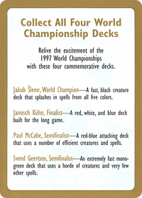 1997 World Championships Ad [World Championship Decks 1997]