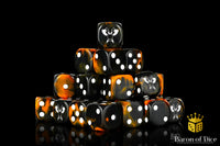 Skull Grinders Dice - Black Lava