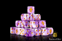 Fleur De Lis Purple Dice