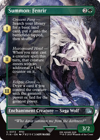 Summon: Fenrir - : (enchantment) (Borderless) (FIN-372) - FINAL FANTASY