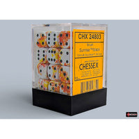 Chessex: 12mm 36d6 Brush Dice: Sunrise