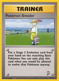 Pokemon Breeder 105  Base Set 2 - Rare