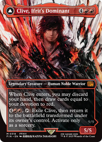 Clive, Ifrit's Dominant // Ifrit, Warden of Inferno - : (enchantment) (Borderless) (FIN-318) - FINAL FANTASY