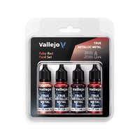 True Metallic Metal Set: Ruby Red (4 Color Set), 18 ml.