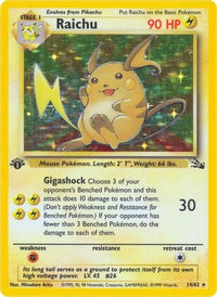 Raichu (14) (14) 014  Fossil - Holo Rare