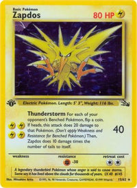 Zapdos (15) (15) 015  Fossil - Holo Rare
