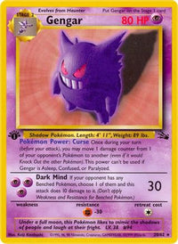Gengar (20) (20) 020  - Unlimited Fossil - Rare