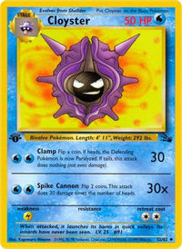 Cloyster 032  - Unlimited Fossil - Uncommon