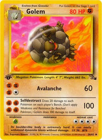 Golem (036/62) [Fossil] 1st Edition - Uncommon