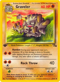 Graveler (037/62) [Fossil] 1st Edition - Uncommon