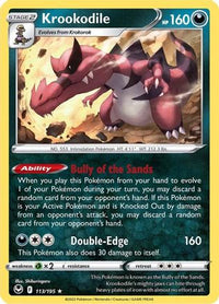 Krookodile 113  - Holofoil SWSH12 Silver Tempest - Holo Rare