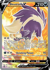 Skuntank V (Full Art) 180  - Holofoil SWSH12 Silver Tempest - Ultra Rare