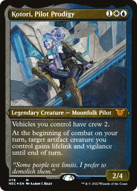 Kotori, Pilot Prodigy (Showcase Display Commander) [Kamigawa: Neon Dynasty Commander]