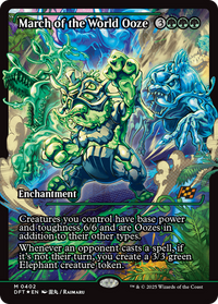 March of the World Ooze - : (Showcase, enchantment) Foil (DFT-402) - Aetherdrift