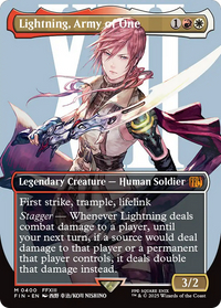 Lightning, Army of One -  (Borderless) Foil (FIN-400) - FINAL FANTASY