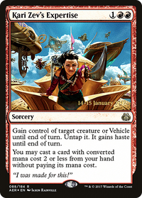 Kari Zev's Expertise [Aether Revolt Prerelease Promos]