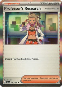 Professor's Research 189/198  - Holofoil SV01 Scarlet & Violet Base Set - Rare