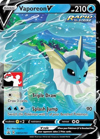 Vaporeon V  - Holofoil Prize Pack Series Cards - Promo