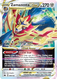 Zamazenta VSTAR 099  - Holofoil Crown Zenith - Ultra Rare