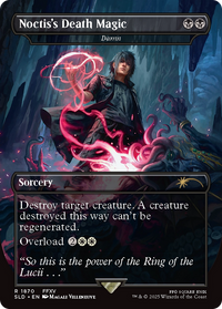 Damn -  / Noctis's Death Magic (Borderless) Foil (SLD-1870) - Secret Lair Drop