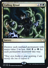 Culling Ritual [Strixhaven: School of Mages Prerelease Promos]