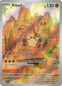 Klawf 217/198  - Holofoil SV01 Scarlet & Violet Base Set - Illustration Rare
