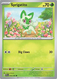 Sprigatito 013/193  SV02 Paldea Evolved - Common