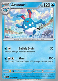 Azumarill 045  SV02 Paldea Evolved - Uncommon